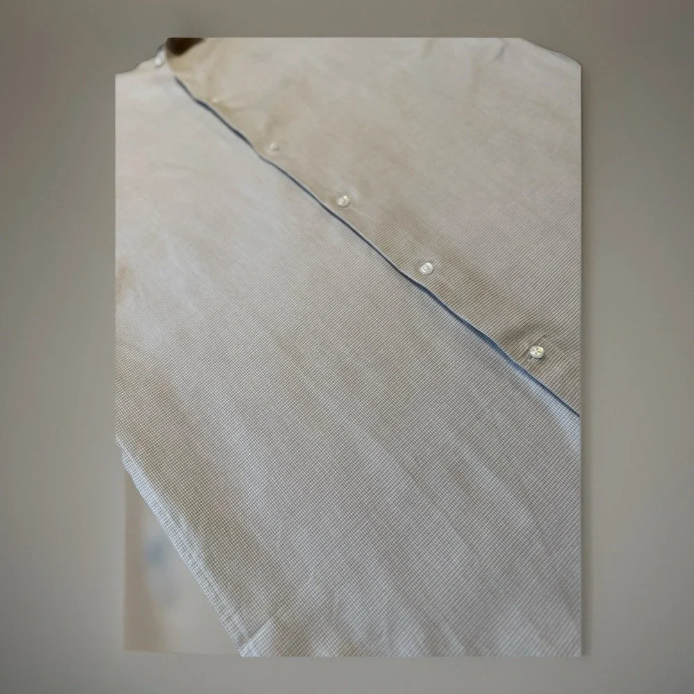 NWT Banana Republic Slim Fit Button Down Long‎ Sleeve Dress Shirt Cream Size L